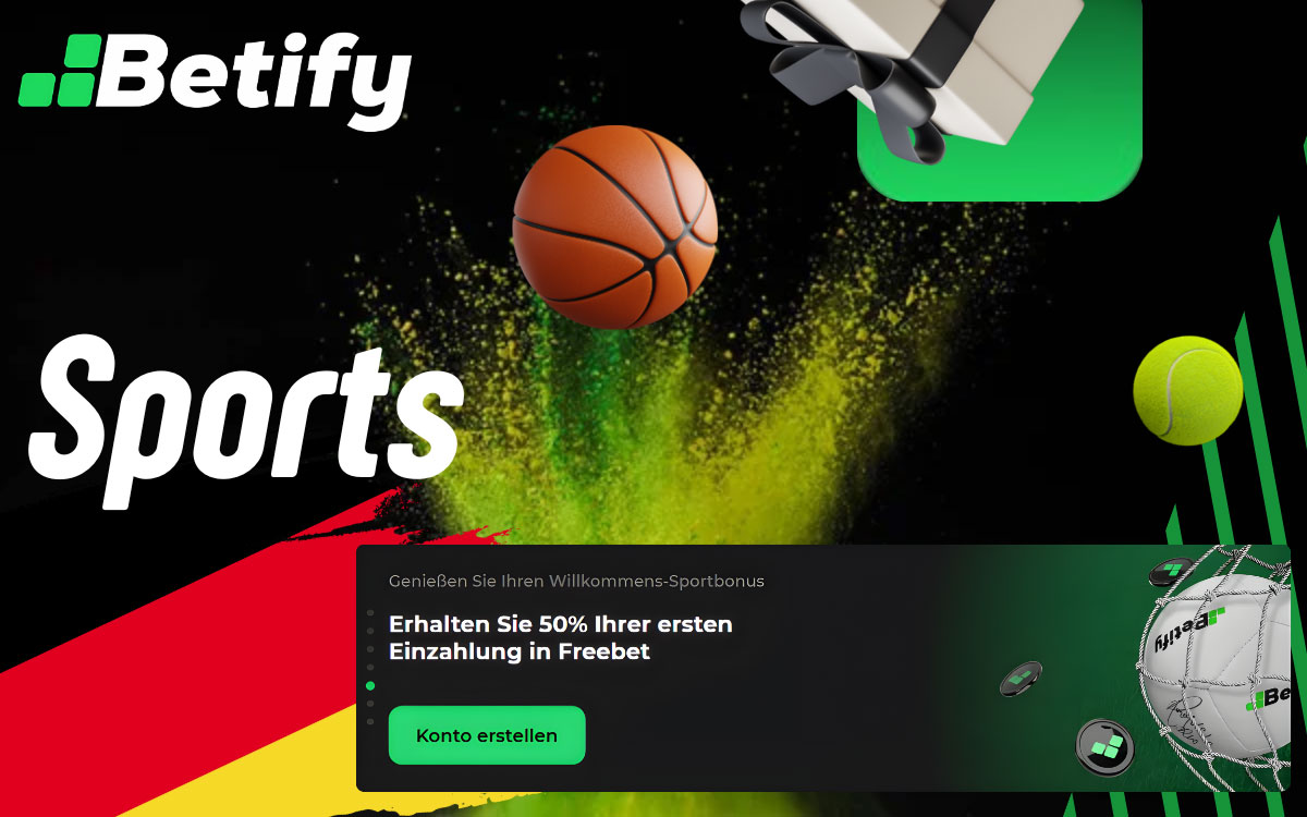 50 % Gratiswette Betify Sports Willkommensangebot