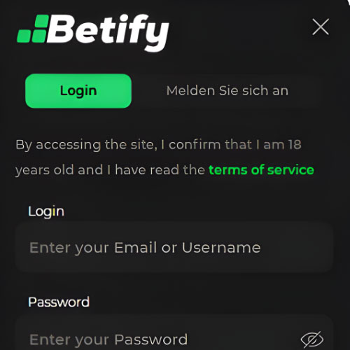 Instruction Melden Sie sich bei Ihrem Konto an