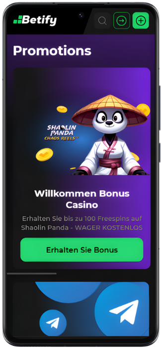 Betify-Screenshot der aktiven Aktionen