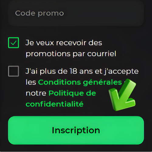 Instruction Confirmer l'inscription